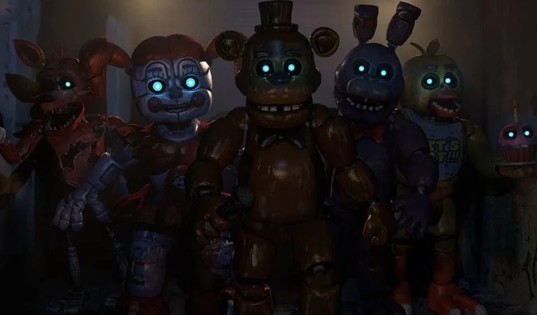 Characters from the FNaF franchise, similar to the animatronics featured in the book.