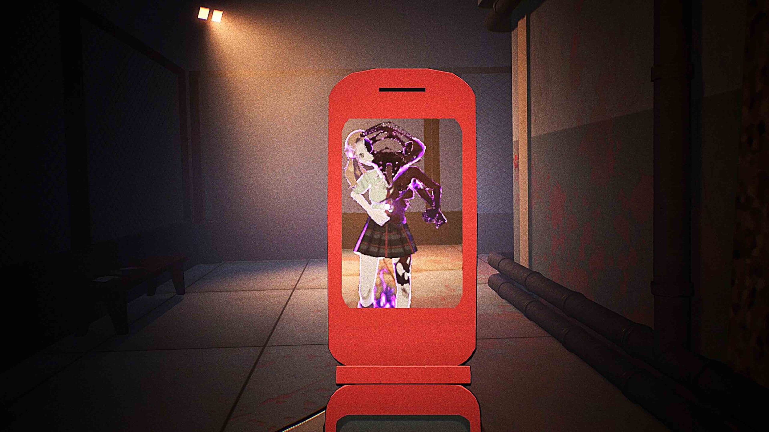 Aki Mizuno using her only weapon, her phone